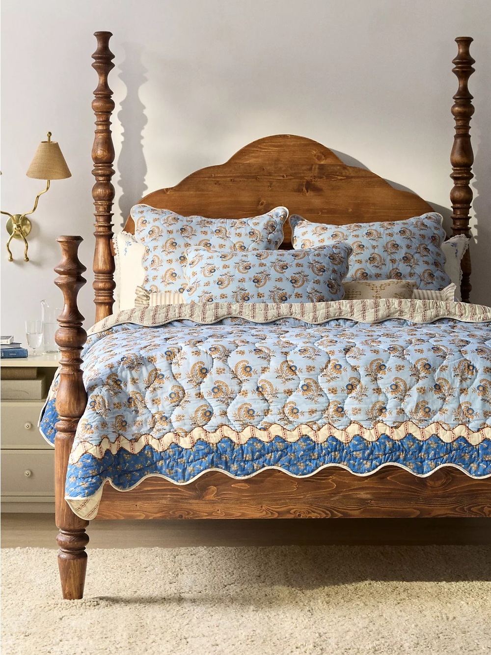 Anthropologie King Quilt + Sham Set